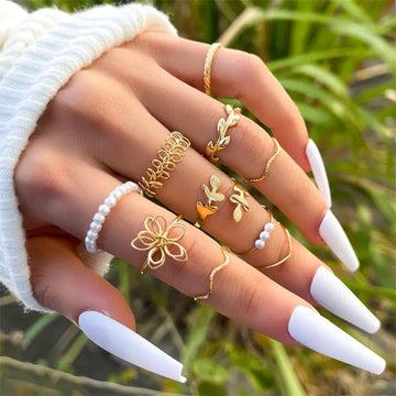 Shining Diva Stackable Rings set of 10