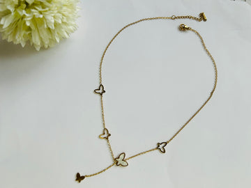 White Butterfly Necklace