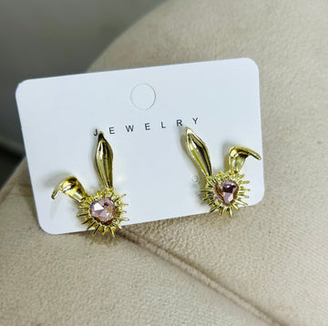 Golden Rabbit Earring