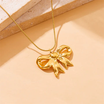 Golden Bow Necklace