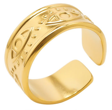 Evil Eye Glimmer Anti-tarnish Adjustable Ring