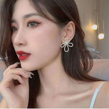 White Flower Earring