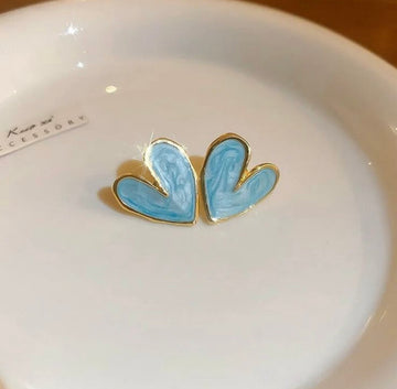 Lil Blue Heart Stud