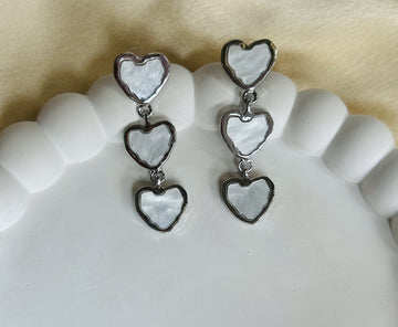 Triple Heart Earring