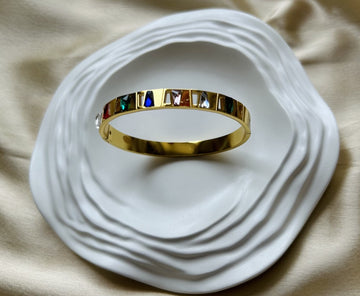 Multi Colour Golden Bracelet