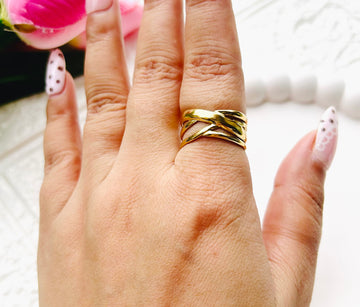 Classy Jazz Anti Tarnish Adjustable Ring