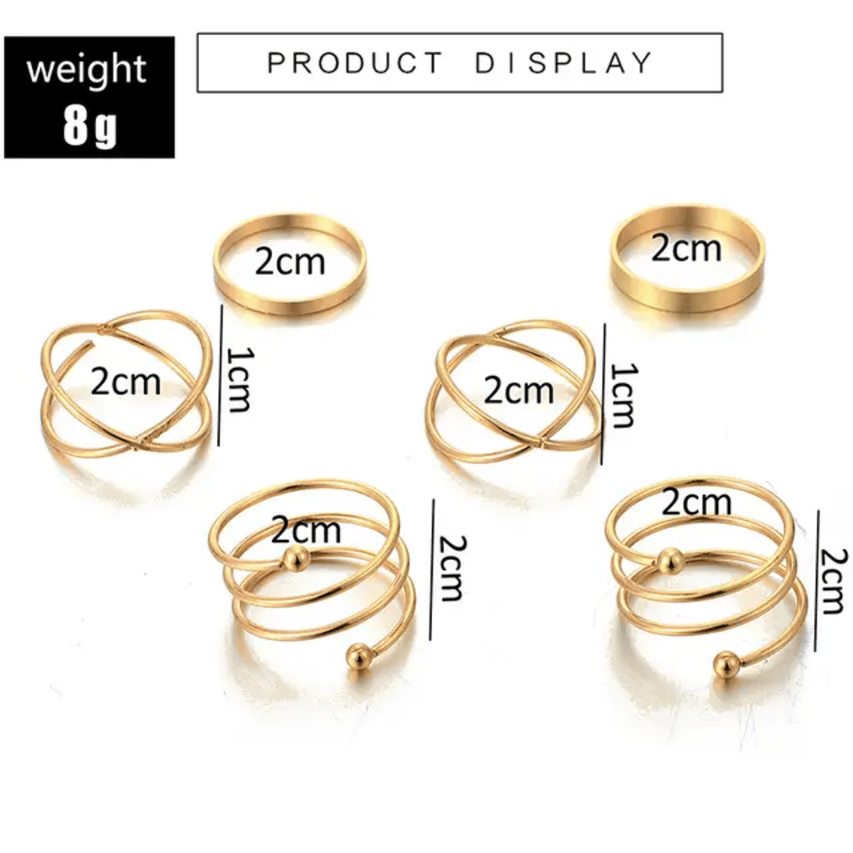 Stackable Silver Rings Combo