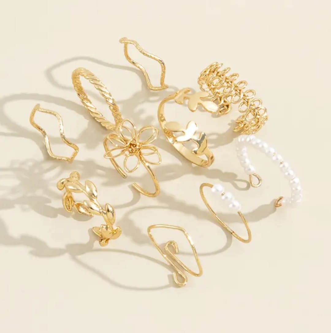 Shining Diva Stackable Rings set of 10