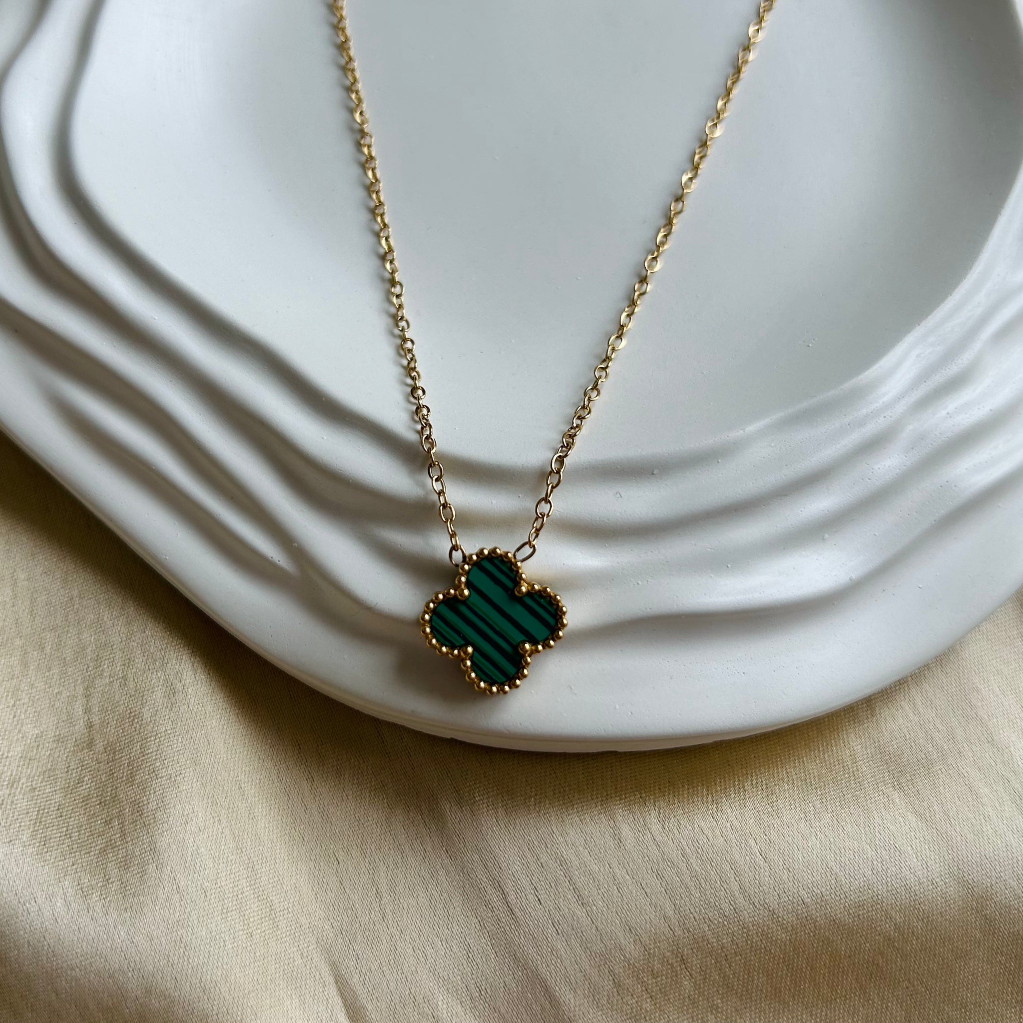 Green Bee Necklace