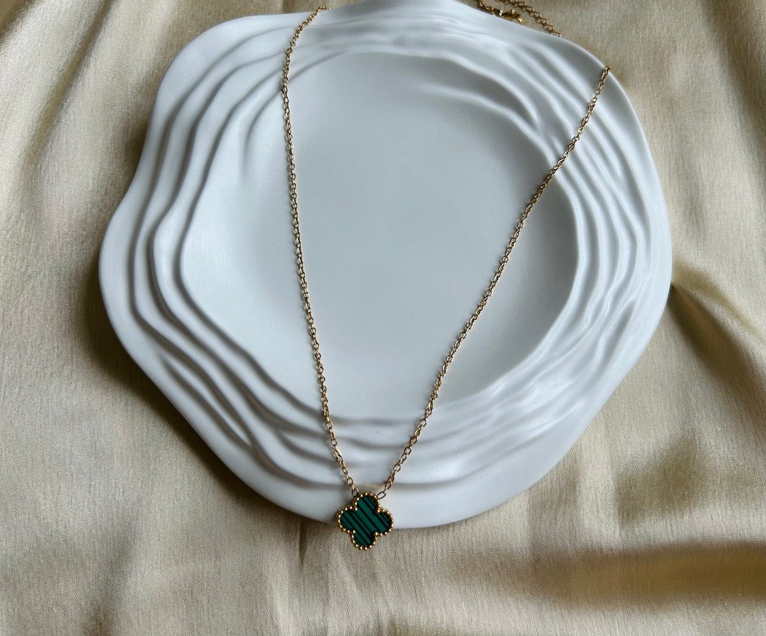 Green Bee Necklace
