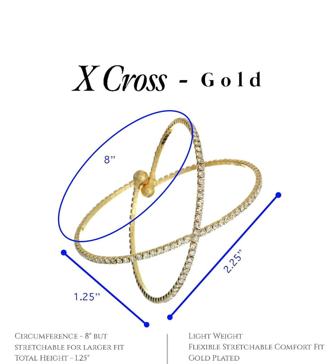 Cross Wire Queen Bracelet Combo of Two