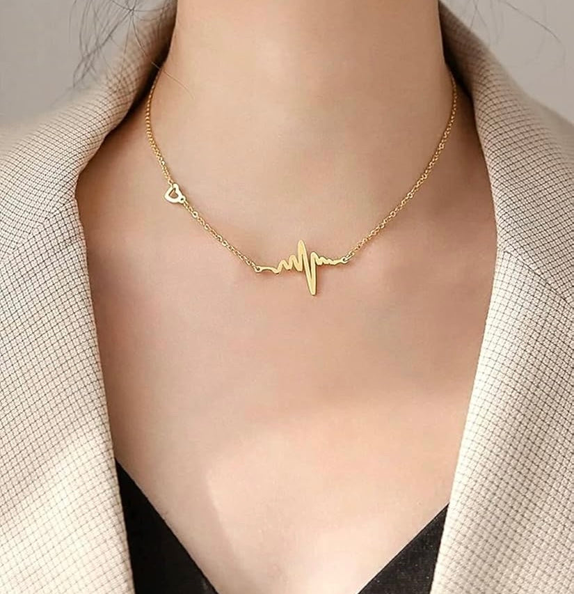 Heartbeat pendant necklace