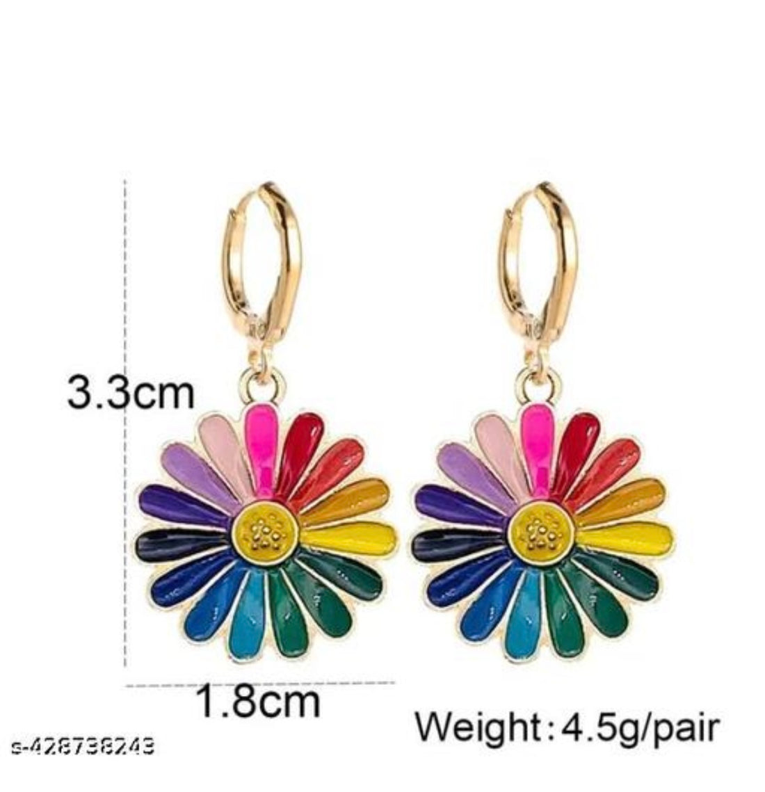 Multi Daisy Flower Earring