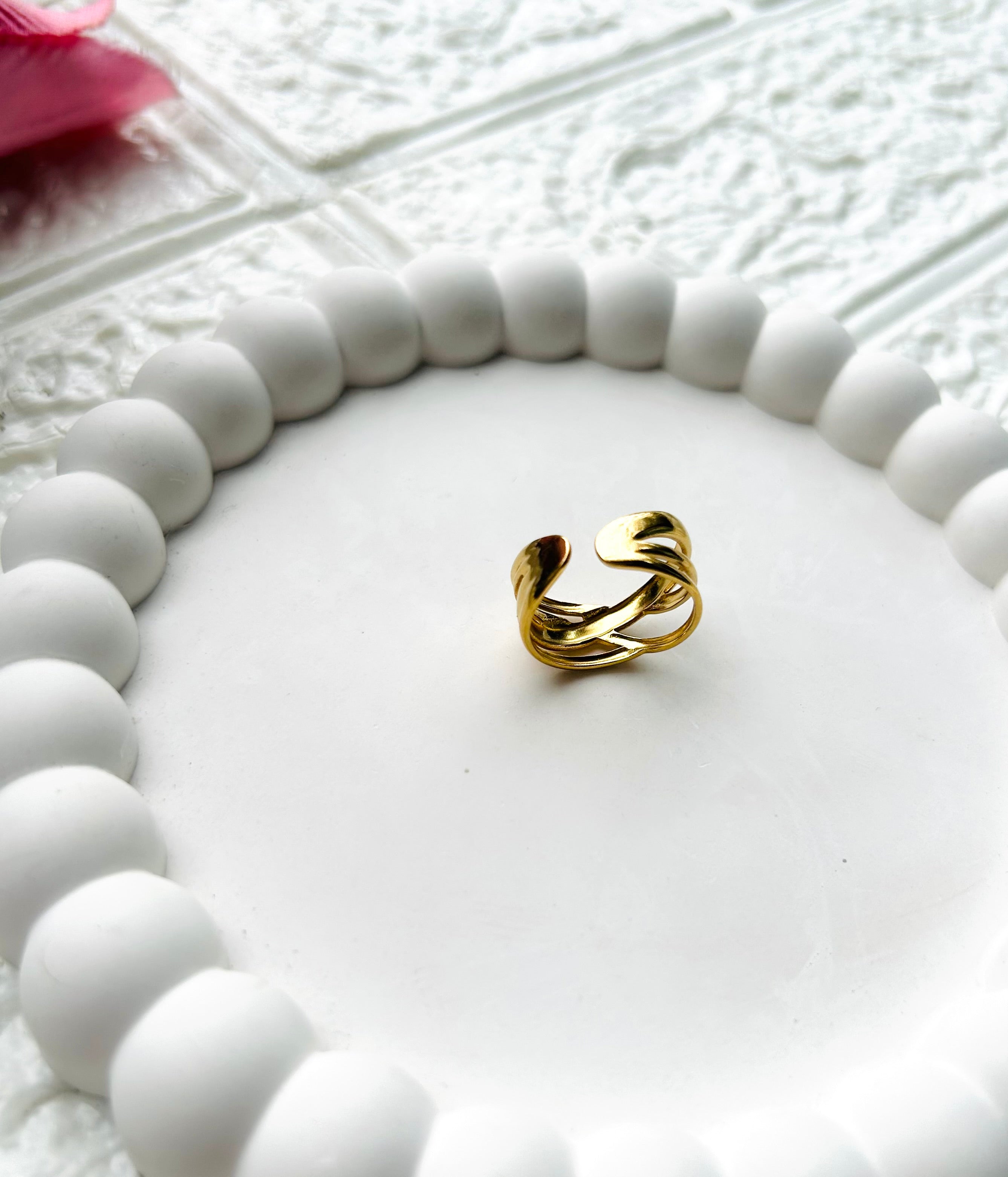 Classy Jazz Anti Tarnish Adjustable Ring