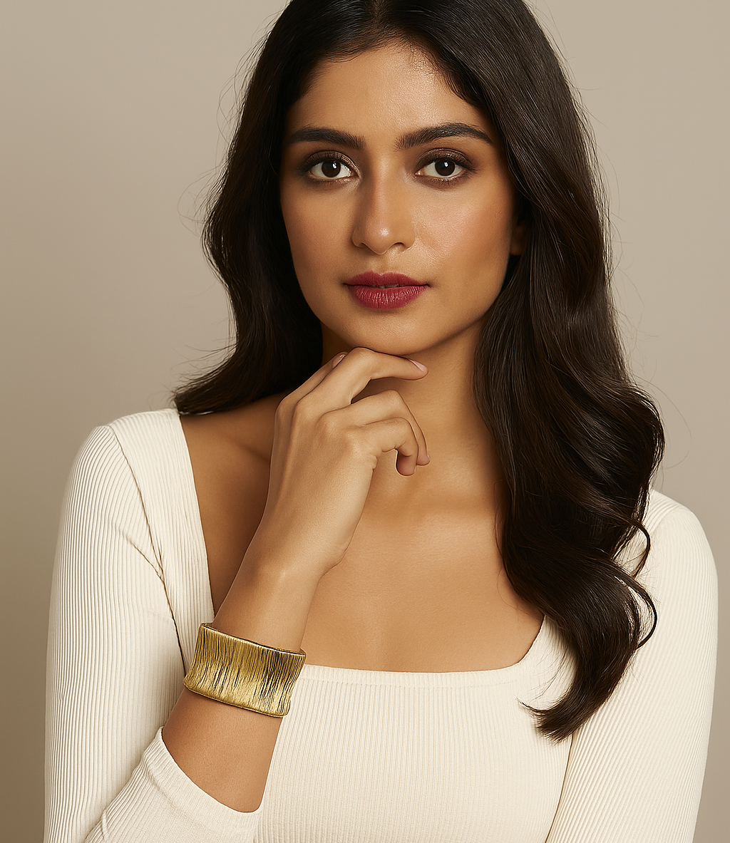 Boho Golden cuff bracelet