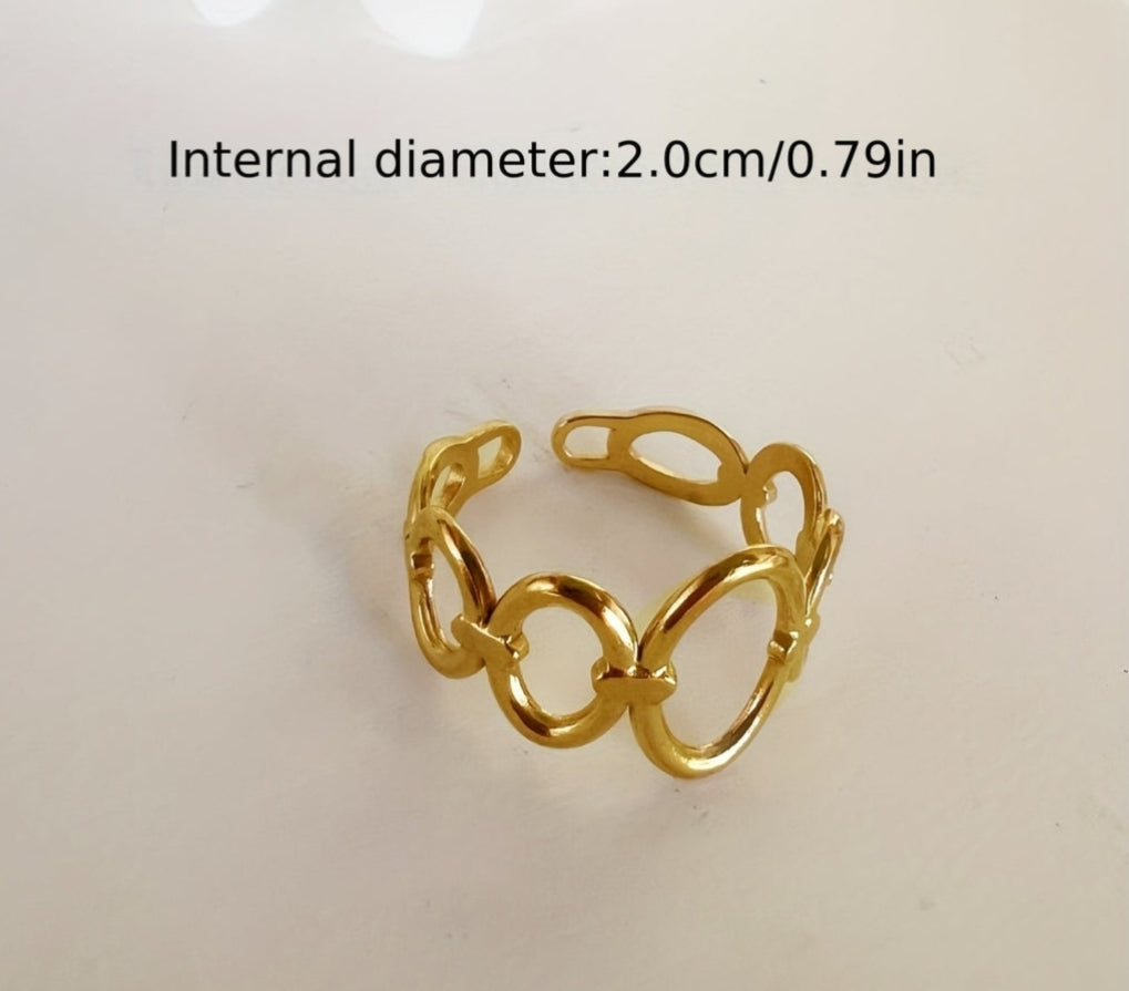 Eternal anti -tarnish adjustable ring