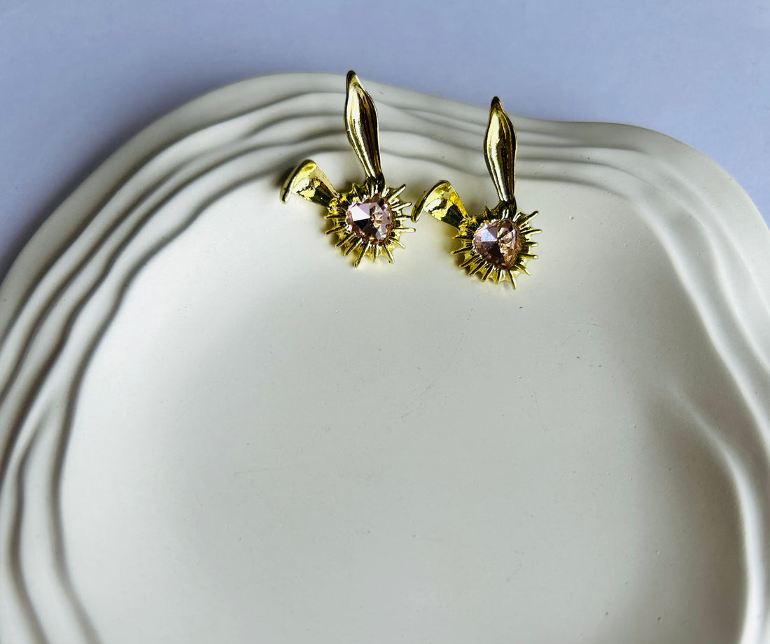 Golden Rabbit Earring
