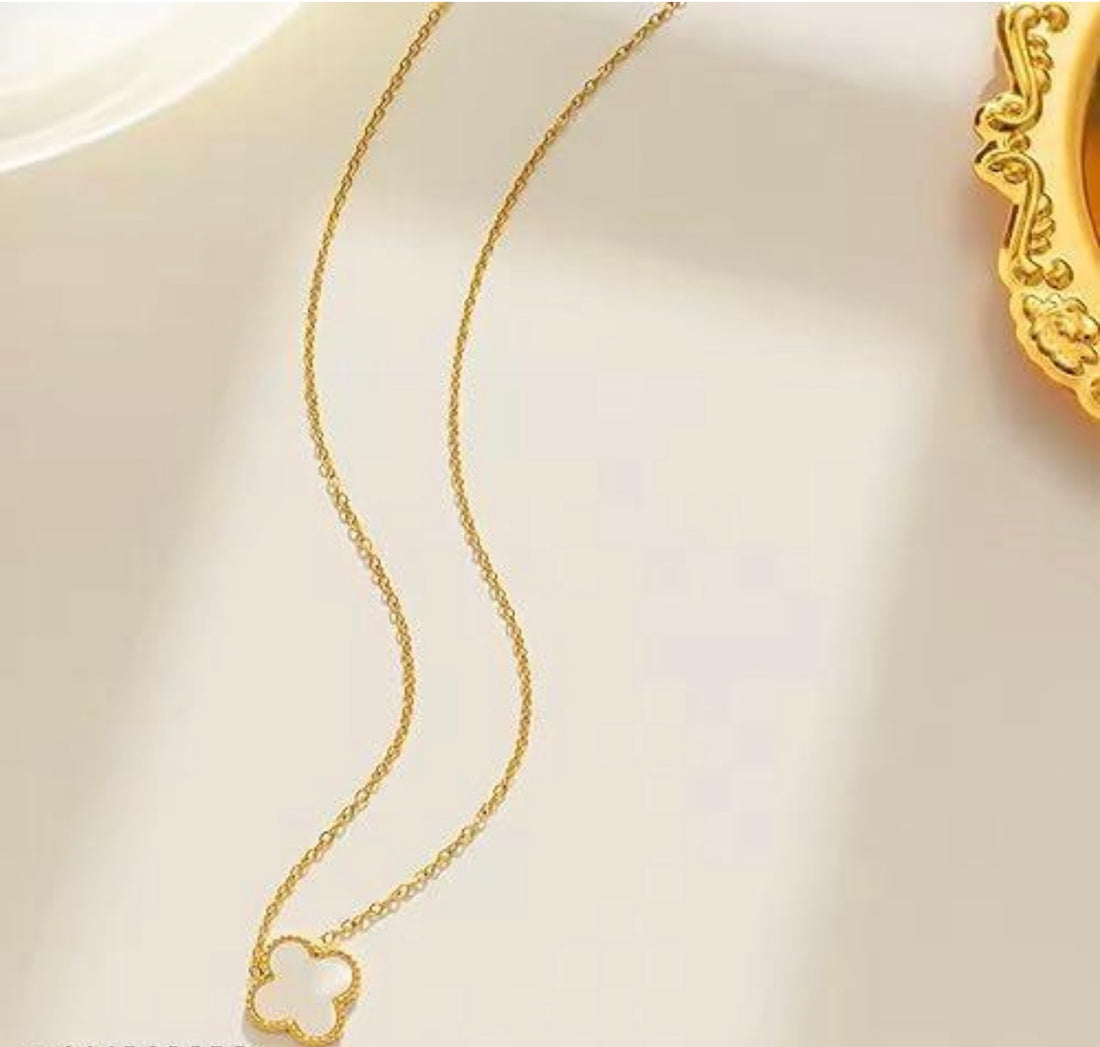 White Bee Necklace
