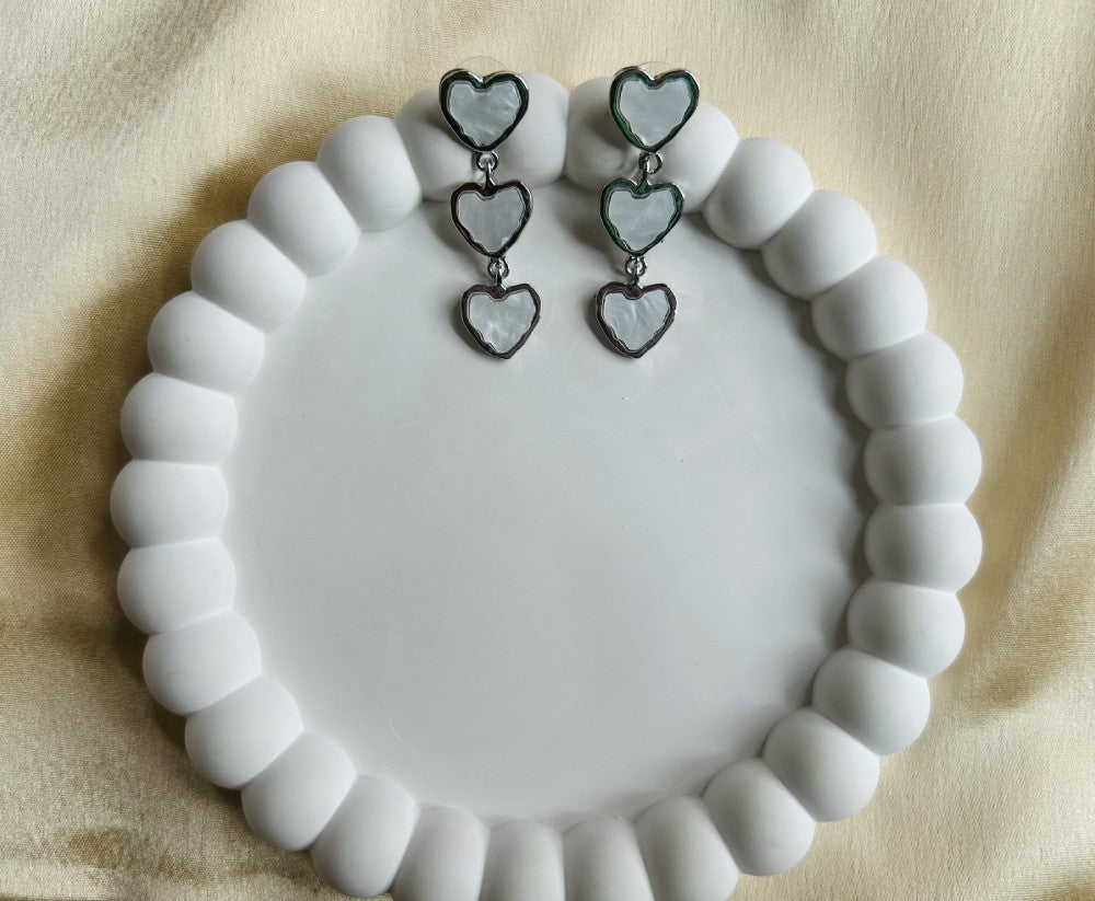 Triple Heart Earring