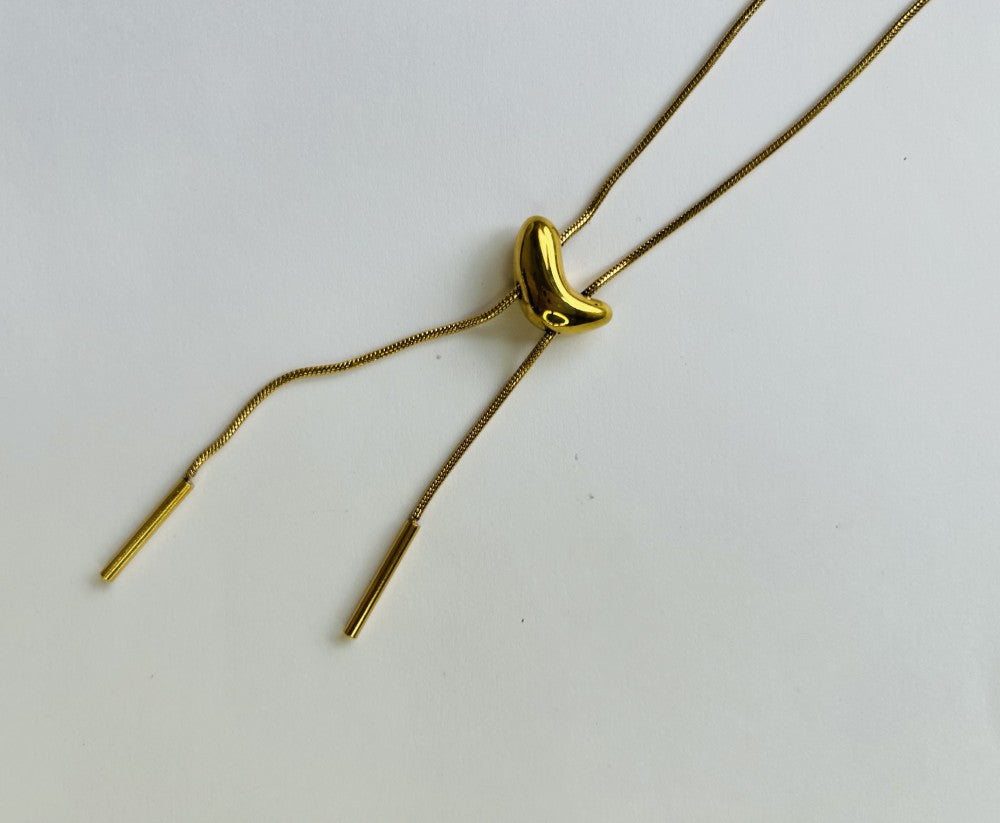 Golden Heart Chain Necklace
