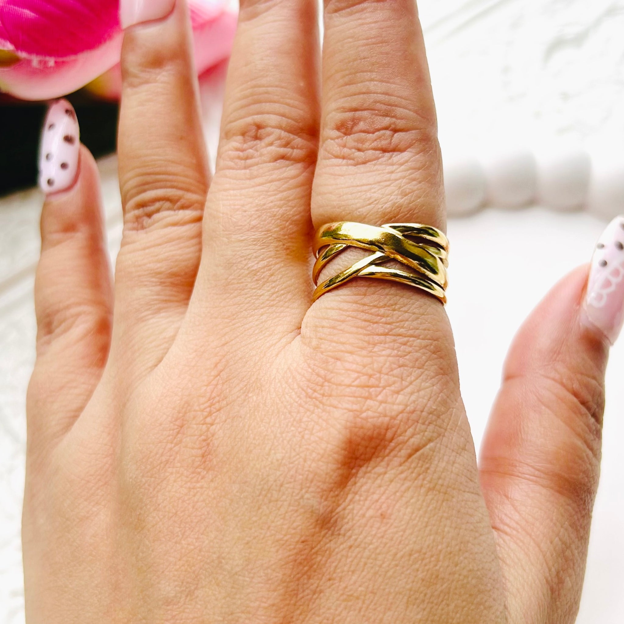 Classy Jazz Anti Tarnish Adjustable Ring