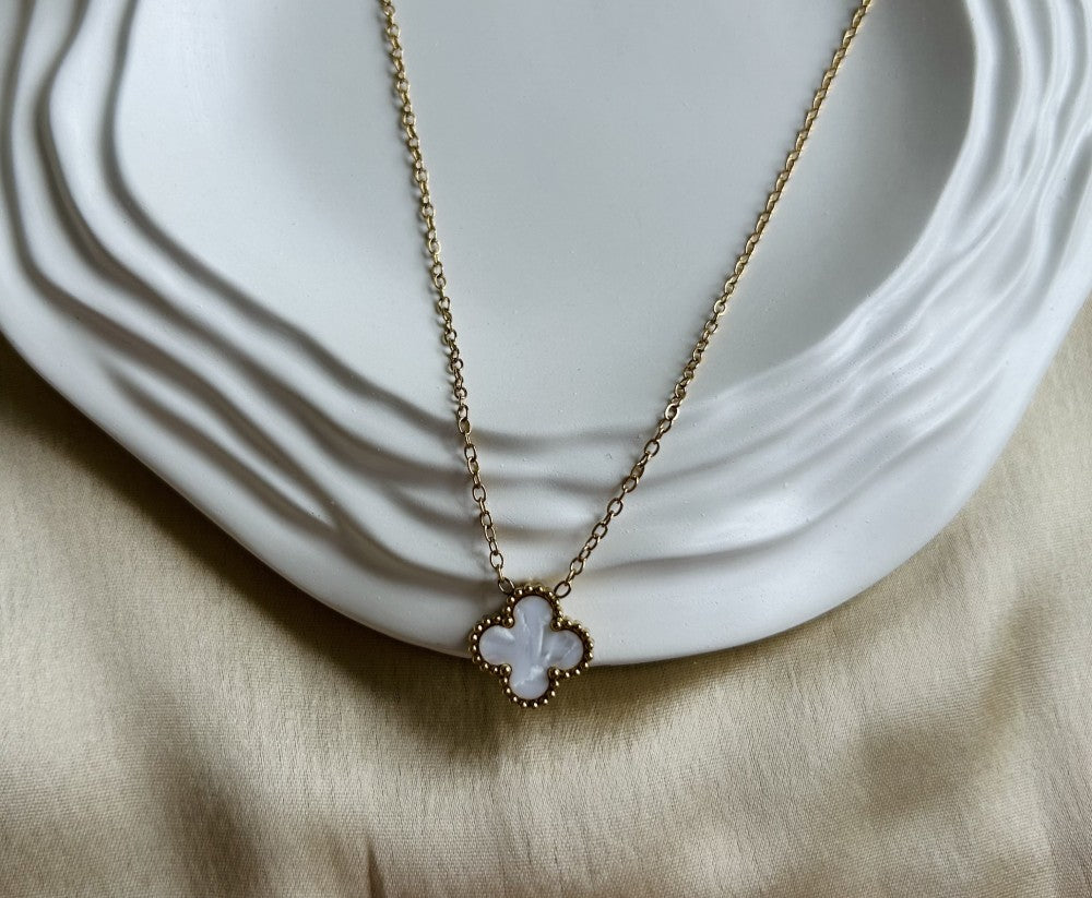 White Bee Necklace