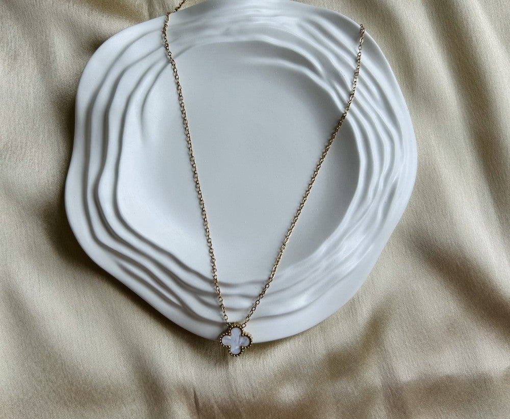White Bee Necklace