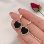 Boho Black heart earring