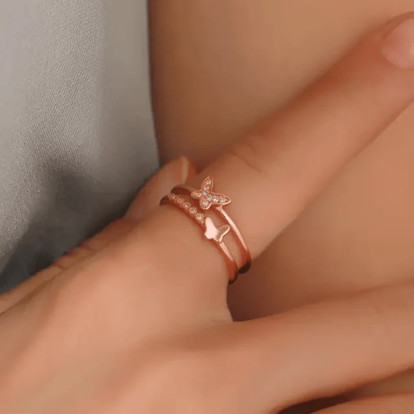 Butterfly Rose Gold adjustable Ring Butterfly Rose Gold adjustable Ring - Image 1