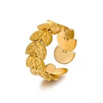 Golden Leaf  Anti tarnish Ring