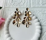 Dazzling Golden leaf chandelier earring