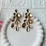 Dazzling Golden leaf chandelier earring