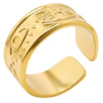 Evil Eye Glimmer Anti-tarnish Adjustable Ring