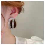 Silver Pearl & Beaded Layer Tssel Earrings-Dangle Statement Earrings For Women