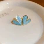Lil Blue Heart Stud