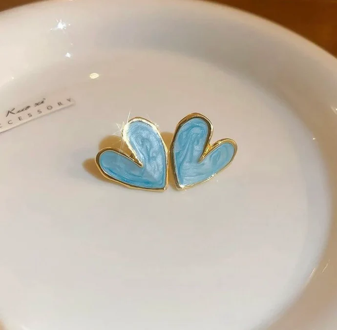 Lil Blue Heart Stud Lil Blue Heart Stud - Image 1