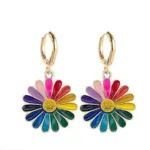 Multi Daisy Flower Earring