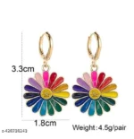 Multi Daisy Flower Earring - Image 2