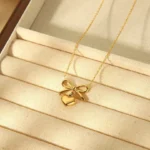 Tiny Heart Bow Pendant chain
