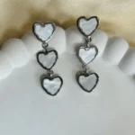 Triple Heart Earring