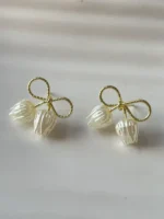 White Rose Stud Earring - Image 2