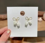 White Rose Stud Earring - Image 3