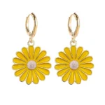 Yellow Daisy Flower Earring